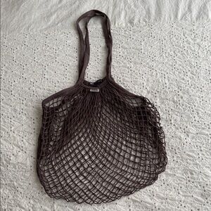 Zara Brown Net Tote Bag